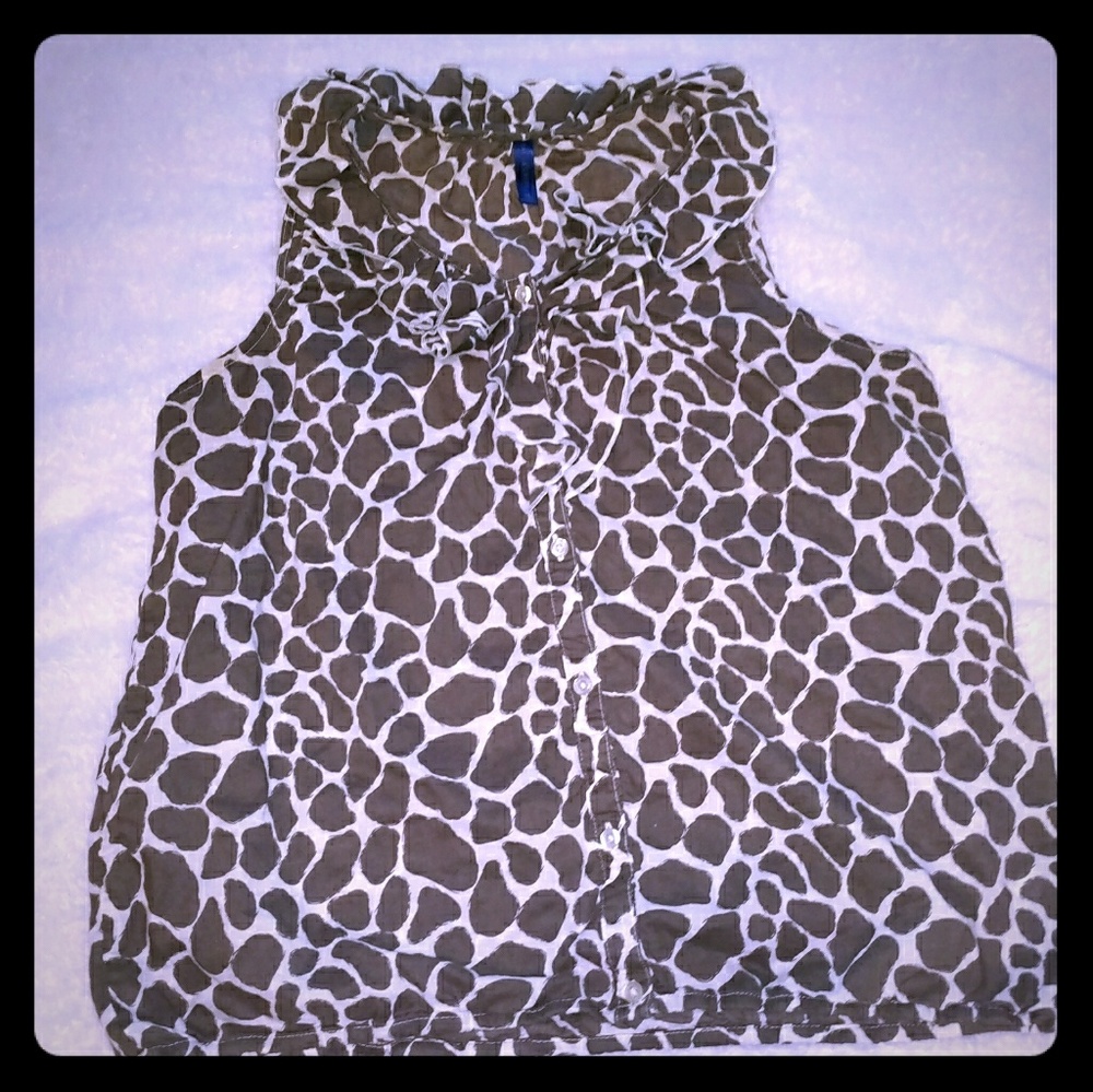 Falls creek button down ruffle top XL